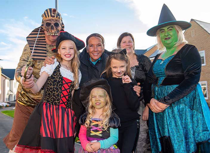 Sawtry residents celebrate Halloween with street party